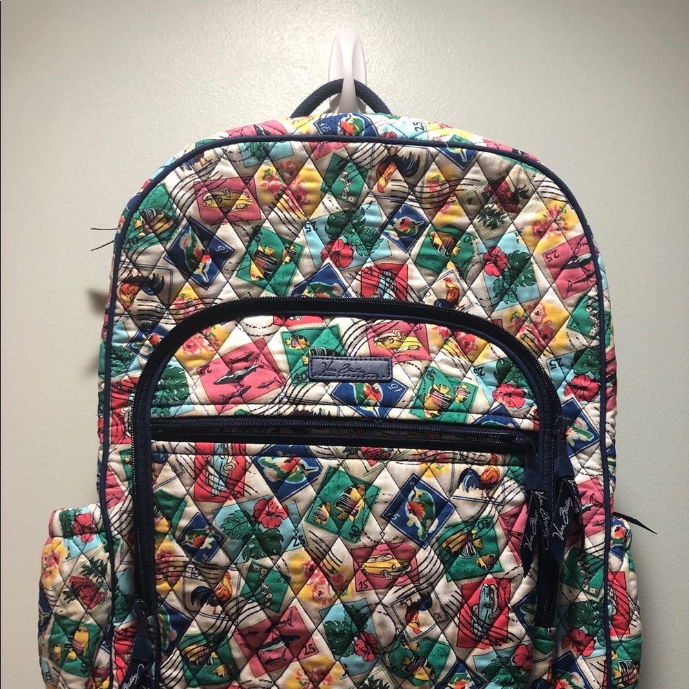 Vera Bradley Campus Backpack - Cuban Stamps